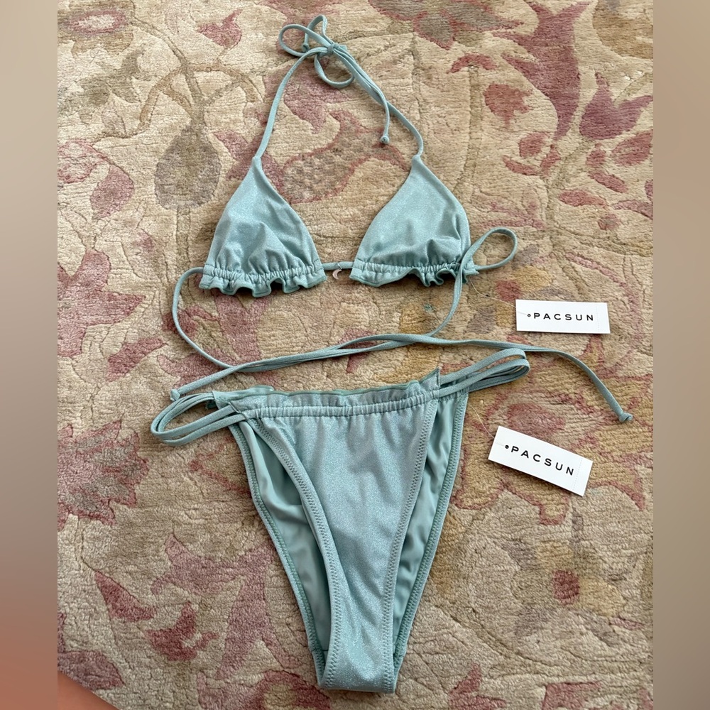PacSun Women's teal Bikini Set